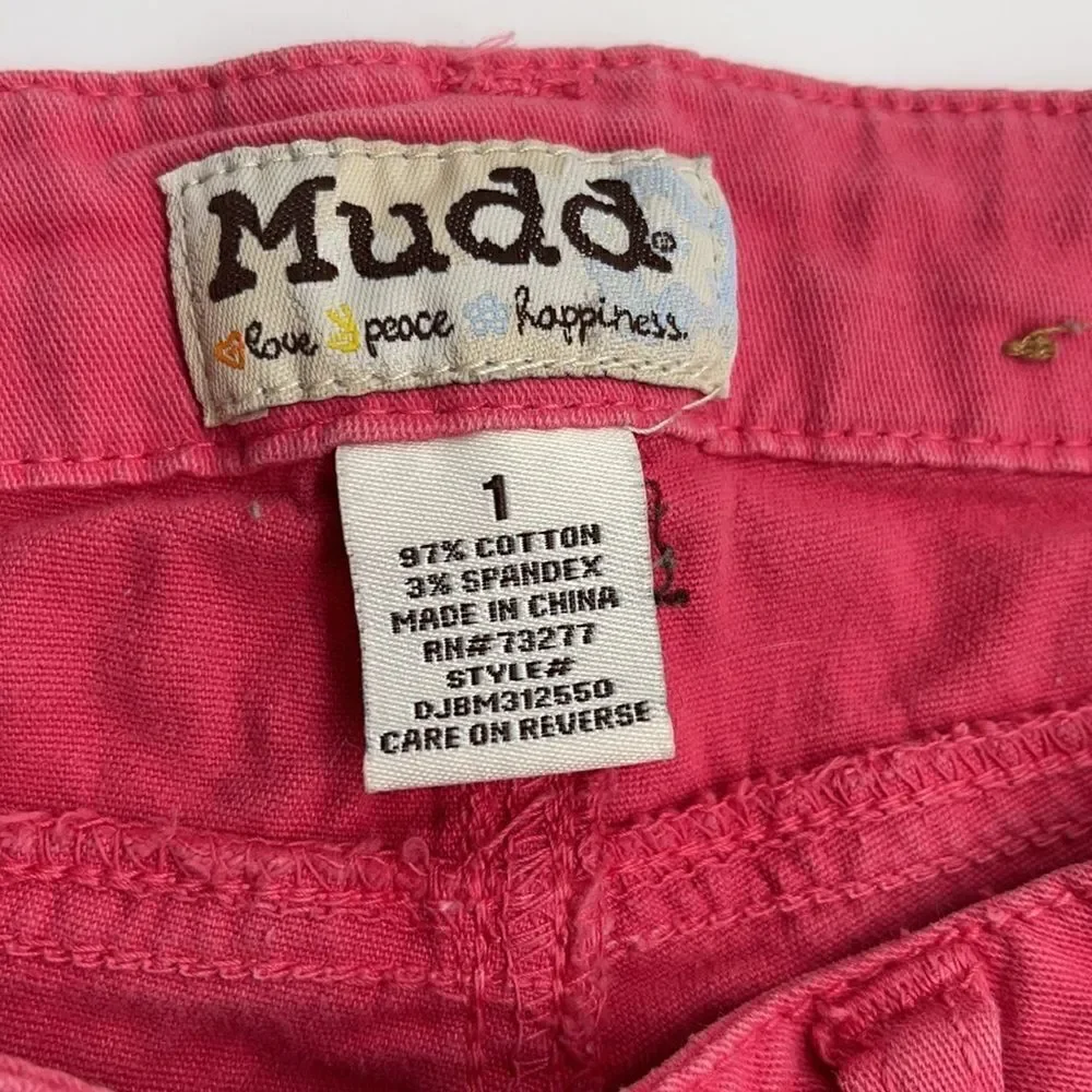 Mudd Dark Coral Skinny Jeans Size 1